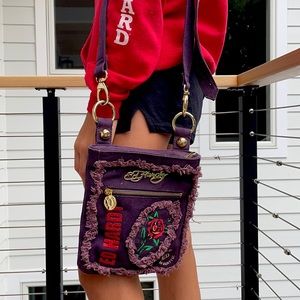 Ed Hardy Purple Crossbody Purse